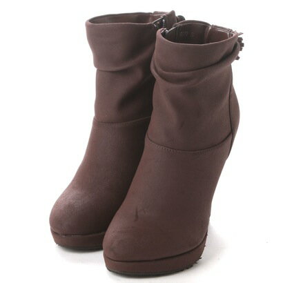 SHOE・PLAZA デュラス DURAS エレガンス ショートブーツ D9370 (ダークブラウン) 【返品送料